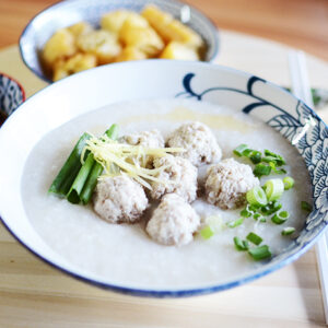 手打生滚秘制肉丸 Handmade Pork Meatball Congee